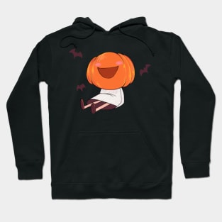 Cute and dorky pumpkin ghost smile on Halloween Hoodie